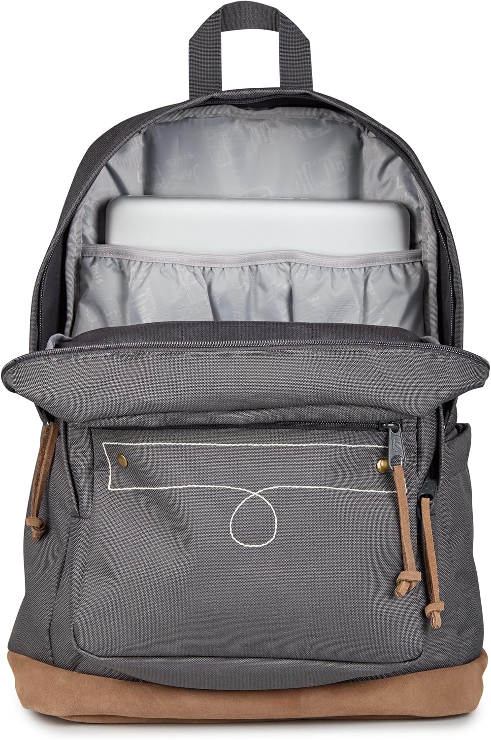 image:imageJanSport Right Pack Expressions Backpack Travel Work or Laptop Bag Curry CorduroyWestbound Embroidery Smokey GritOxfordTan