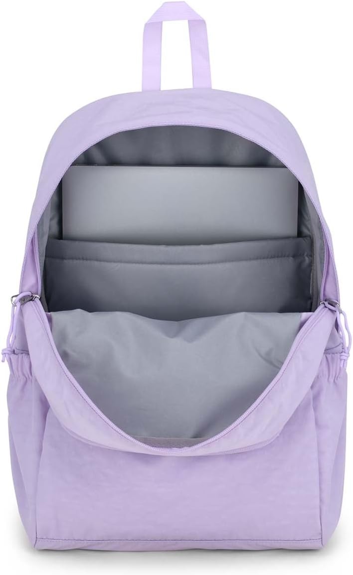 image:imageJanSport Slouch Pack Fully Padded Back Panel Comfortable and Ideal Storage Basic BrownPastel Lilac