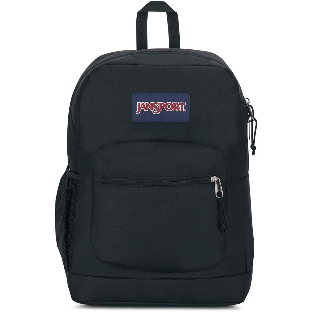 image:imageJanSport Cross Town Plus Backpack Large Main Compartment Side Water Bottle Pocket 15Inch Padded Laptop Sleeve Emerald PoolBlack
