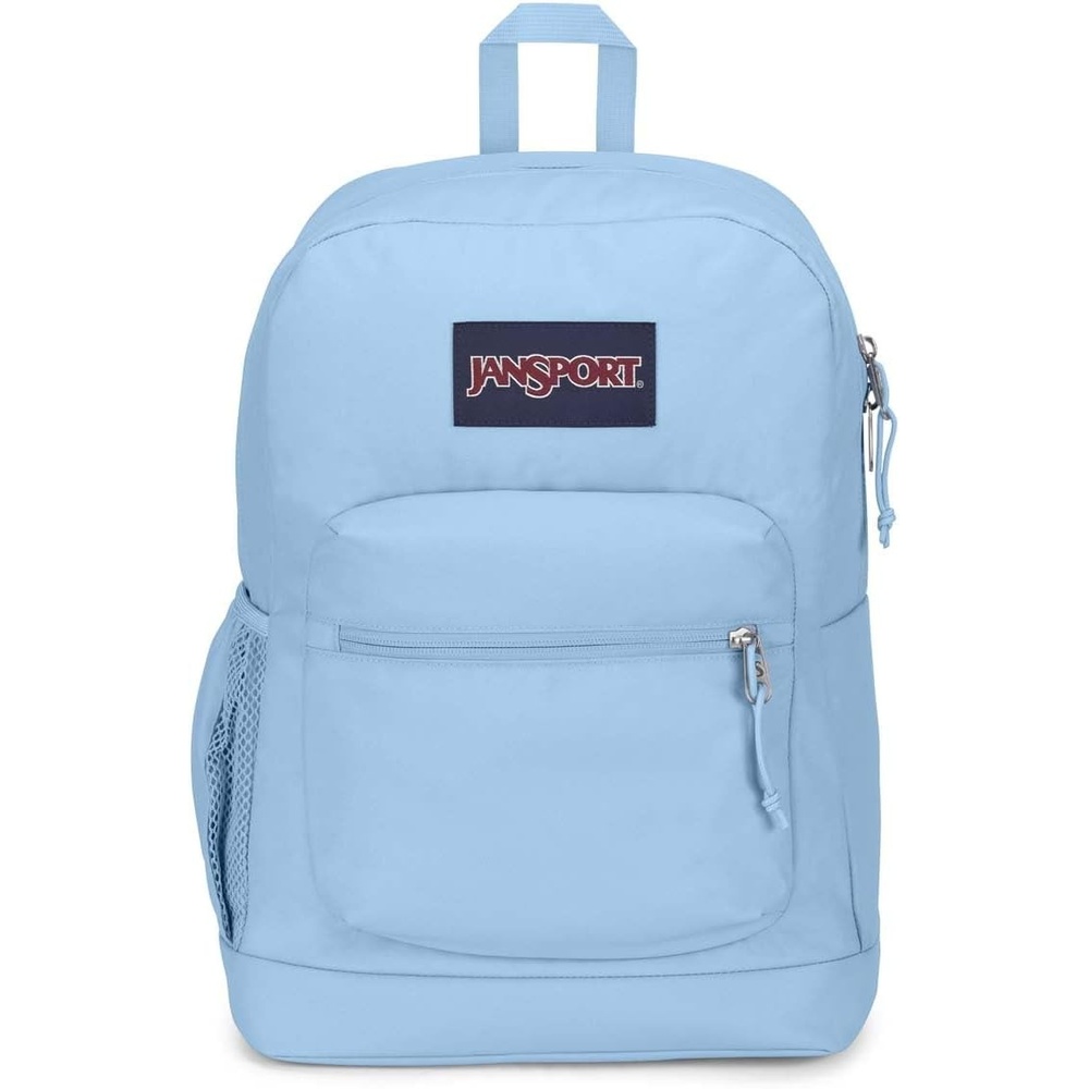 image:imageJanSport Cross Town Plus Backpack Large Main Compartment Side Water Bottle Pocket 15Inch Padded Laptop Sleeve Emerald PoolBlue Dusk