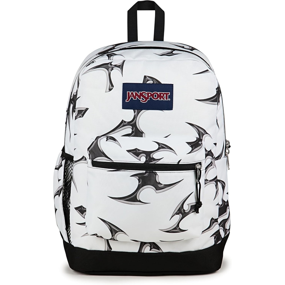 image:imageJanSport Cross Town Plus Backpack Large Main Compartment Side Water Bottle Pocket 15Inch Padded Laptop Sleeve Emerald PoolCyber Silver White