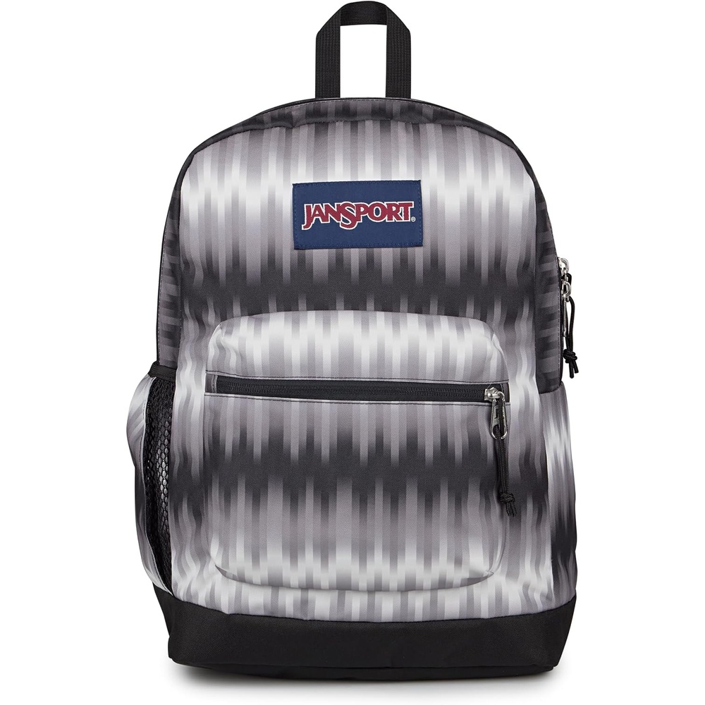 image:imageJanSport Cross Town Plus Backpack Large Main Compartment Side Water Bottle Pocket 15Inch Padded Laptop Sleeve Emerald PoolDigi Tie Dye Black