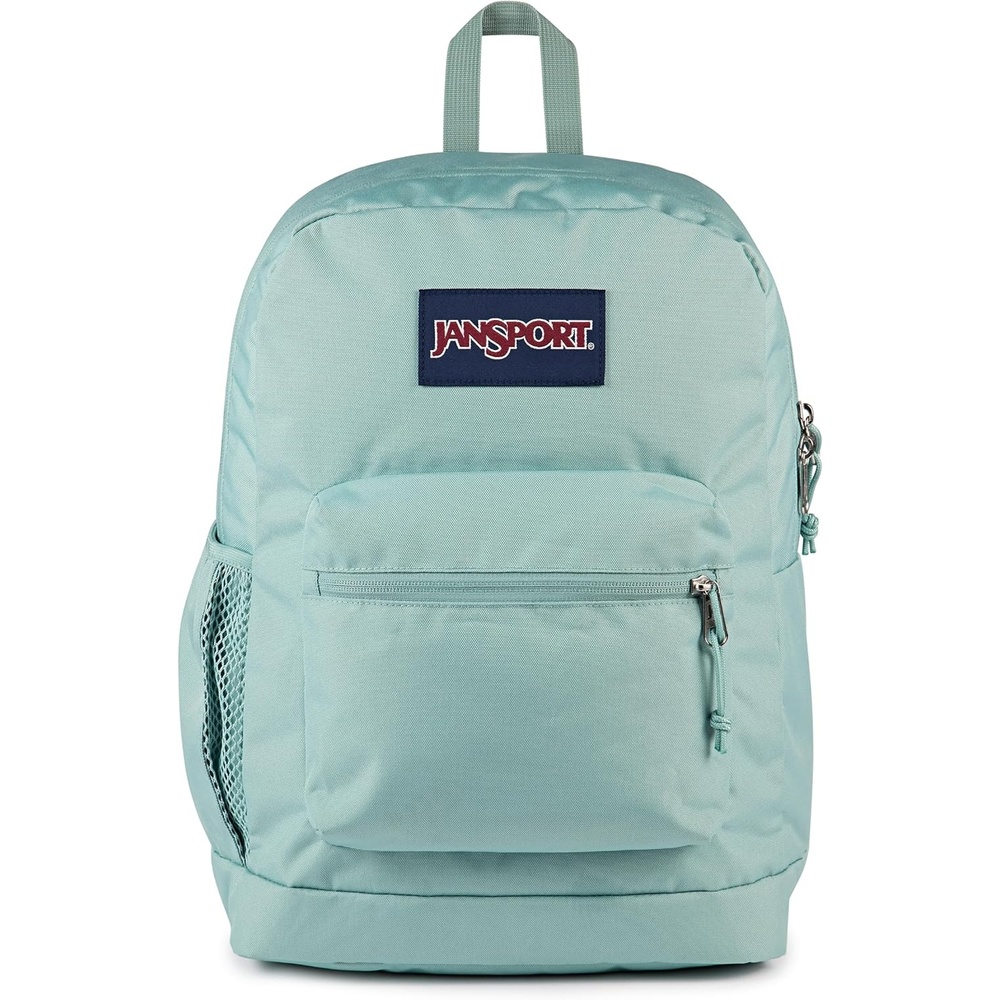 image:imageJanSport Cross Town Plus Backpack Large Main Compartment Side Water Bottle Pocket 15Inch Padded Laptop Sleeve Emerald PoolFaded Sage