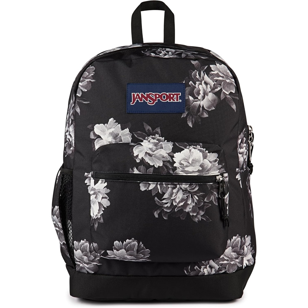 image:imageJanSport Cross Town Plus Backpack Large Main Compartment Side Water Bottle Pocket 15Inch Padded Laptop Sleeve Emerald PoolMagnolia Mirage
