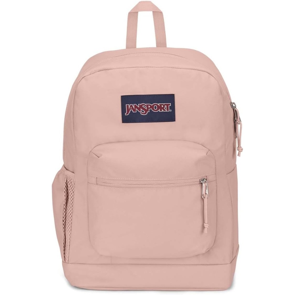 image:imageJanSport Cross Town Plus Backpack Large Main Compartment Side Water Bottle Pocket 15Inch Padded Laptop Sleeve Emerald PoolMisty Rose