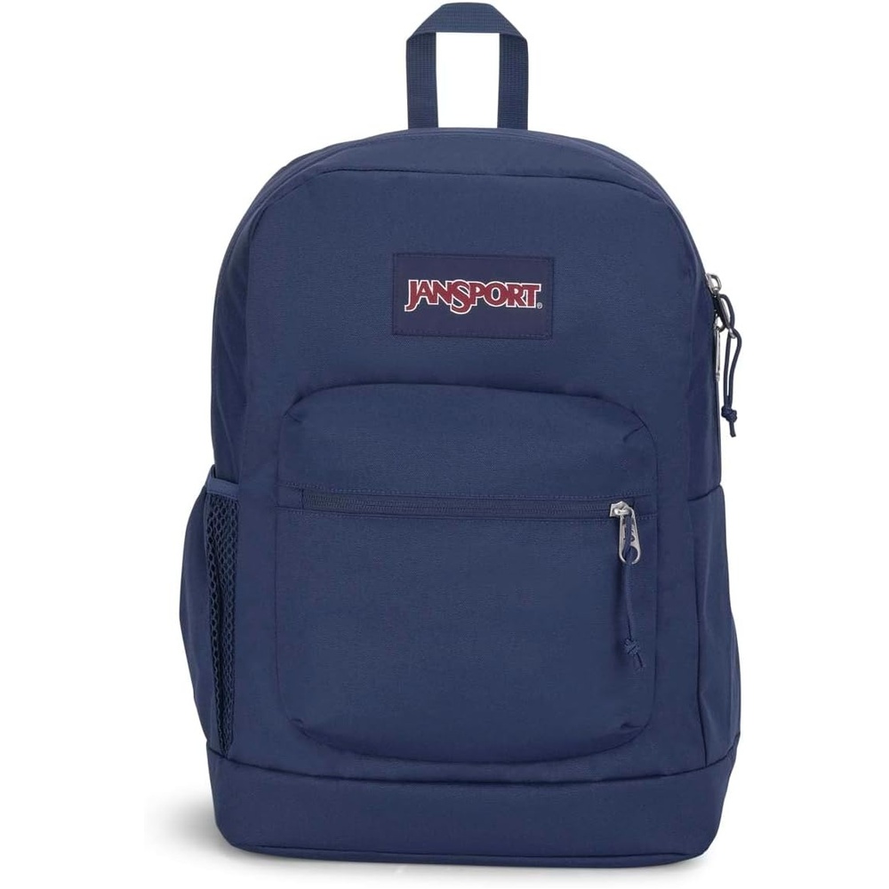 image:imageJanSport Cross Town Plus Backpack Large Main Compartment Side Water Bottle Pocket 15Inch Padded Laptop Sleeve Emerald PoolNavy