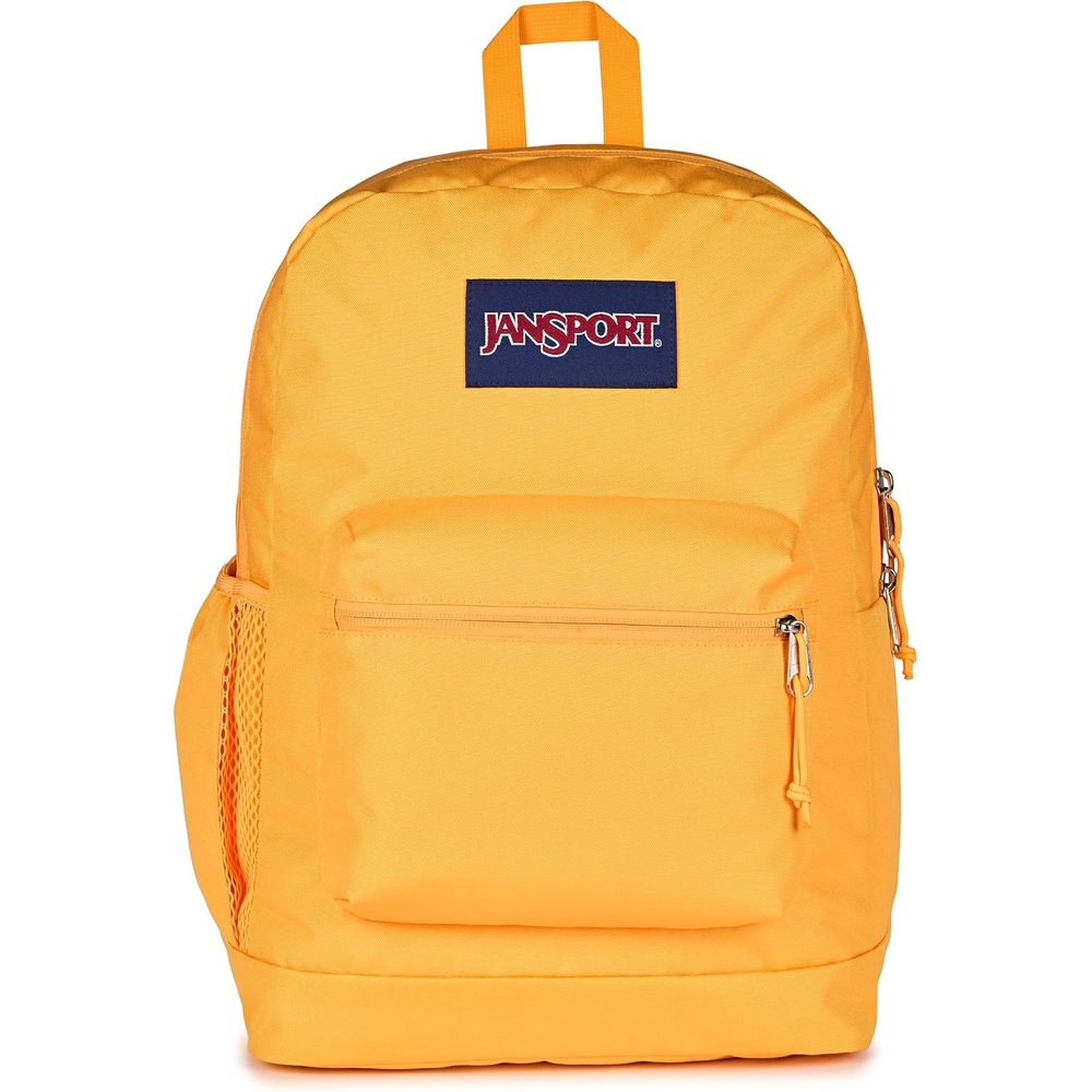 image:imageJanSport Cross Town Plus Backpack  Large Main Compartment Side Water Bottle Pocket 15Inch Padded Laptop Sleeve  Emerald PoolOrange Soda