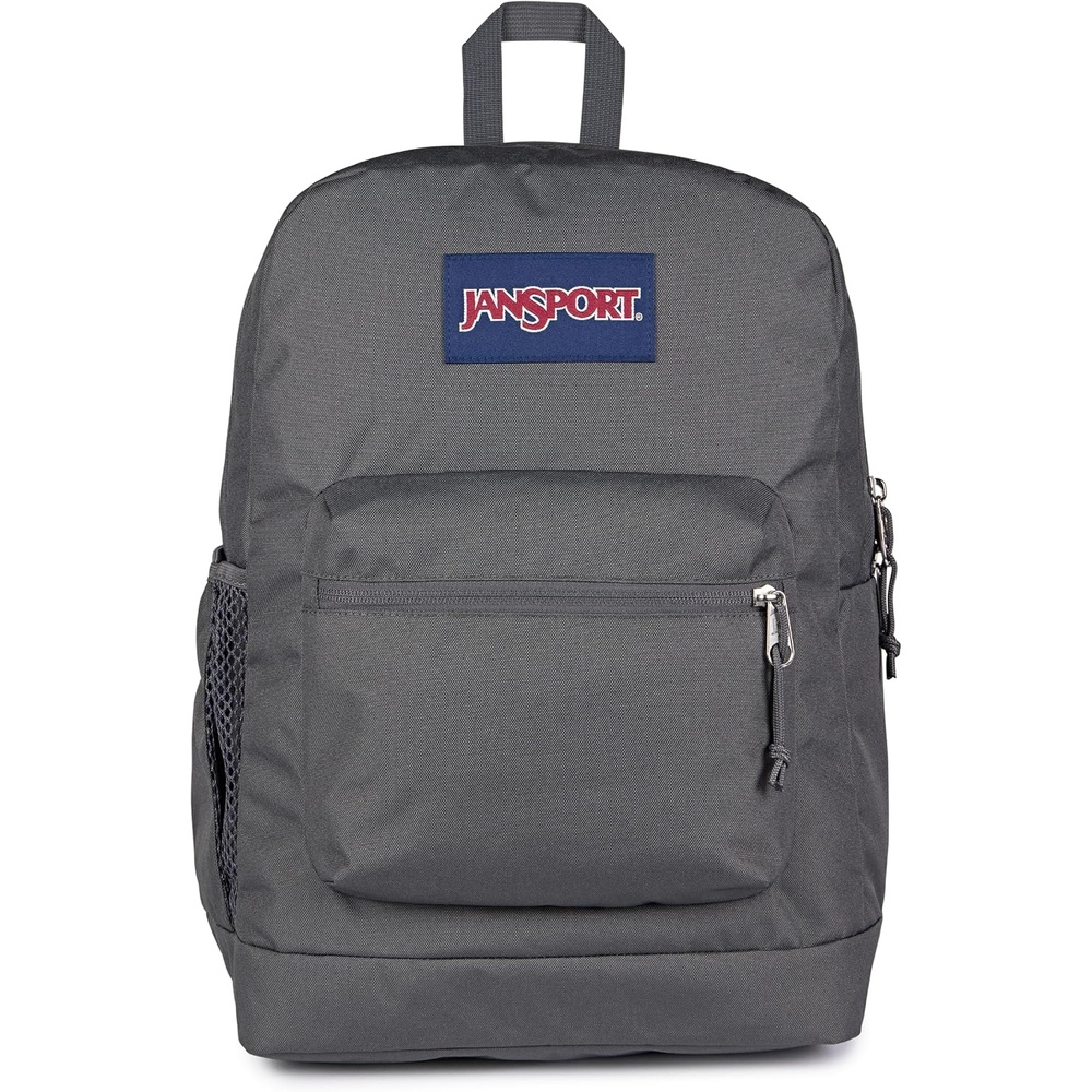 image:imageJanSport Cross Town Plus Backpack Large Main Compartment Side Water Bottle Pocket 15Inch Padded Laptop Sleeve Emerald PoolSmokey Grit