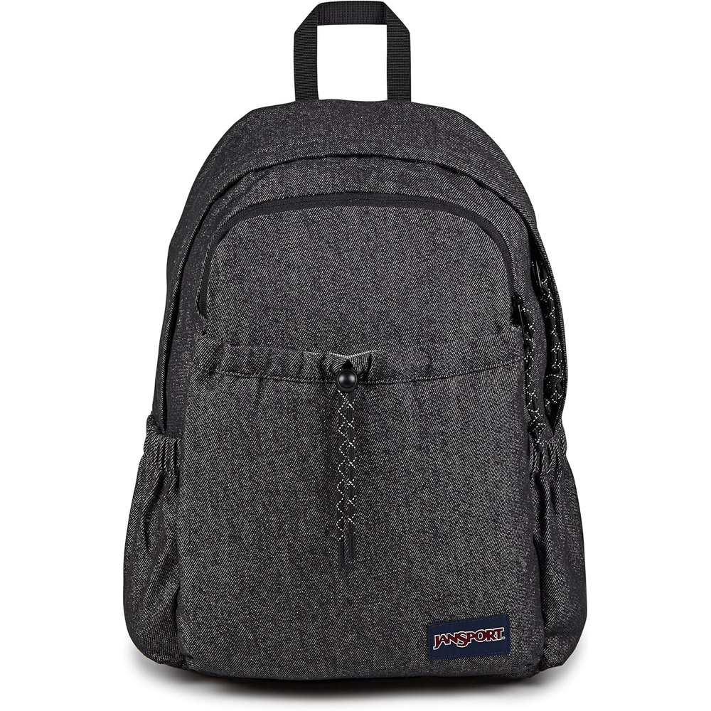 image:imageJanSport Lounge Pack FX Large Main Compartment Dual Water Bottle Pockets Front Drawcord Pocket Padded Laptop Sleeve Lavender Ash CorduroyBlack Denim