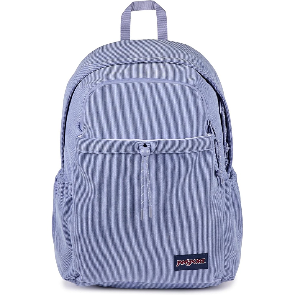 image:imageJanSport Lounge Pack FX  Large Main Compartment Dual Water Bottle Pockets Front Drawcord Pocket Padded Laptop Sleeve Lavender Ash CorduroyLavender Ash Corduroy