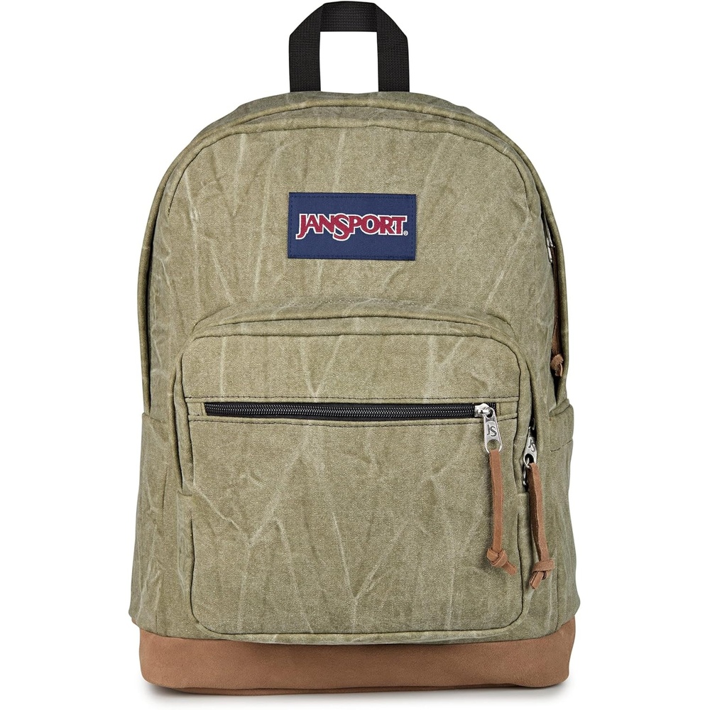 image:imageJanSport Right Pack Expressions Backpack Travel Work or Laptop Bag Curry CorduroyAged Canvas GreenLt GreenBrown