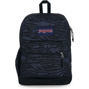 JanSport Cross Town Plus Backpack – Large Main Compartment, Side Water Bottle Pocket, 15-Inch Padded Laptop Sleeve – Emerald Pool(Abstract Animal)