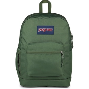 JanSport Cross Town Plus Backpack – Large Main Compartment, Side Water Bottle Pocket, 15-Inch Padded Laptop Sleeve – Emerald Pool(Cargo Green)