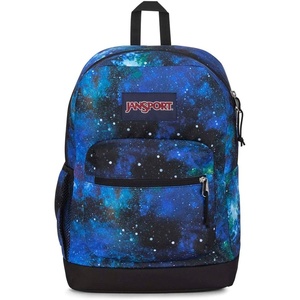 JanSport Cross Town Plus Backpack – Large Main Compartment, Side Water Bottle Pocket, 15-Inch Padded Laptop Sleeve – Emerald Pool(Cyberspace Galaxy)