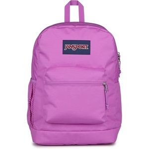 JanSport Cross Town Plus Backpack – Large Main Compartment, Side Water Bottle Pocket, 15-Inch Padded Laptop Sleeve – Emerald Pool(Digital Fuchsia)