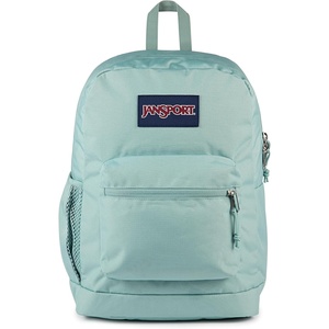 JanSport Cross Town Plus Backpack – Large Main Compartment, Side Water Bottle Pocket, 15-Inch Padded Laptop Sleeve – Emerald Pool(Faded Sage)