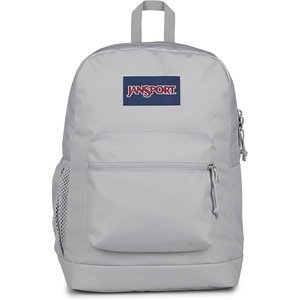 JanSport Cross Town Plus Backpack – Large Main Compartment, Side Water Bottle Pocket, 15-Inch Padded Laptop Sleeve – Emerald Pool(Grounded Grey)