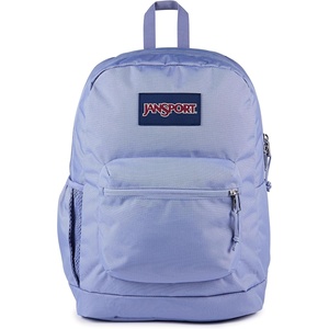JanSport Cross Town Plus Backpack – Large Main Compartment, Side Water Bottle Pocket, 15-Inch Padded Laptop Sleeve – Emerald Pool(Lavender Ash)