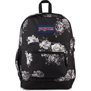 JanSport Cross Town Plus Backpack – Large Main Compartment, Side Water Bottle Pocket, 15-Inch Padded Laptop Sleeve – Emerald Pool(Magnolia Mirage)