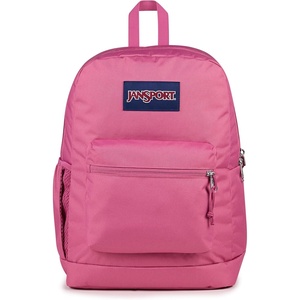 JanSport Cross Town Plus Backpack – Large Main Compartment, Side Water Bottle Pocket, 15-Inch Padded Laptop Sleeve – Emerald Pool(Mauve Haze)