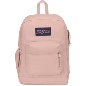 JanSport Cross Town Plus Backpack – Large Main Compartment, Side Water Bottle Pocket, 15-Inch Padded Laptop Sleeve – Emerald Pool(Misty Rose)
