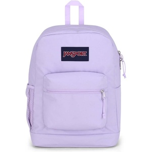JanSport Cross Town Plus Backpack – Large Main Compartment, Side Water Bottle Pocket, 15-Inch Padded Laptop Sleeve – Emerald Pool(Pastel Lilac)