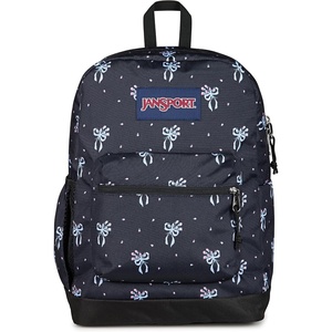 JanSport Cross Town Plus Backpack – Large Main Compartment, Side Water Bottle Pocket, 15-Inch Padded Laptop Sleeve – Emerald Pool(Pastel Petals Black/Blue/Pink/Green)