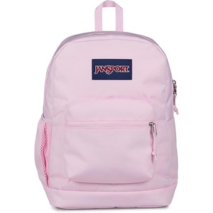JanSport Cross Town Plus Backpack – Large Main Compartment, Side Water Bottle Pocket, 15-Inch Padded Laptop Sleeve – Emerald Pool(Pink Ice)