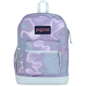 JanSport Cross Town Plus Backpack – Large Main Compartment, Side Water Bottle Pocket, 15-Inch Padded Laptop Sleeve – Emerald Pool(Platinum Puddles)