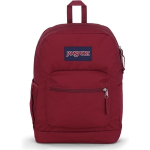 JanSport Cross Town Plus Backpack – Large Main Compartment, Side Water Bottle Pocket, 15-Inch Padded Laptop Sleeve – Emerald Pool(Russet Red)