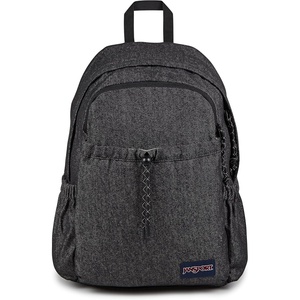 JanSport Lounge Pack FX – Large Main Compartment, Dual Water Bottle Pockets, Front Drawcord Pocket, Padded Laptop Sleeve, Lavender Ash Corduroy(Black Denim)