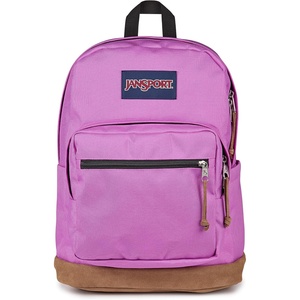 JanSport Right Pack Backpack – Durable Daypack with Padded 15″ Laptop Sleeve, Spacious Main Compartment & Integrated Water Bottle Pocket, Sprayed Stars Pastel Lilac(Digital Fuchsia)