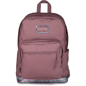 JanSport Right Pack Expressions Backpack – Travel, Work, or Laptop Bag – Curry Corduroy(Bog Glam Suede Mahogany Haze/Brn/Pink)