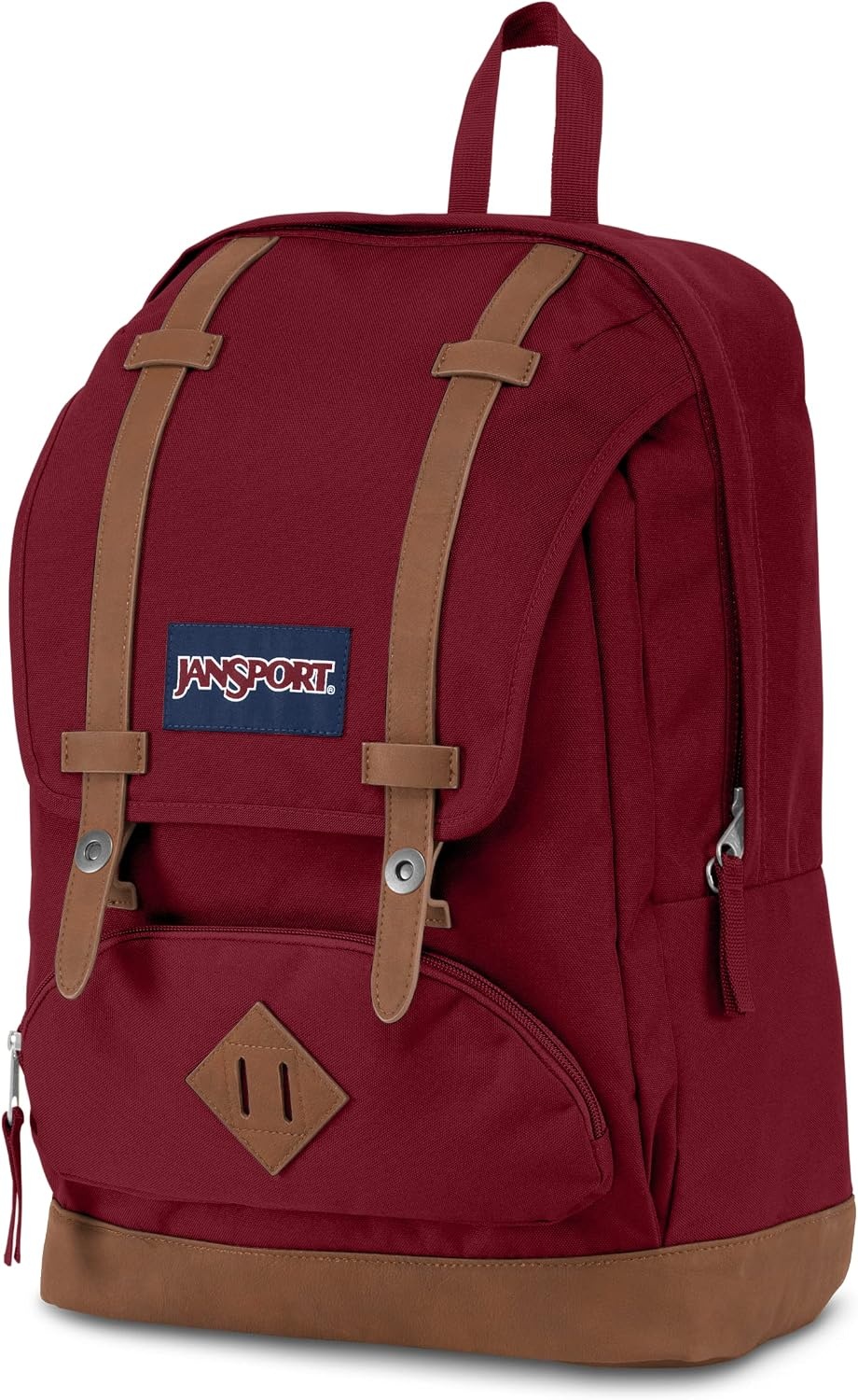 image:imageJanSport Cortlandt Laptop Backpack Russet Red 15 Laptop SleeveSynthetic Leather Shoulder Computer Bag with Large Compartment Padded Straps Rucksack for Men WomenRusset Red
