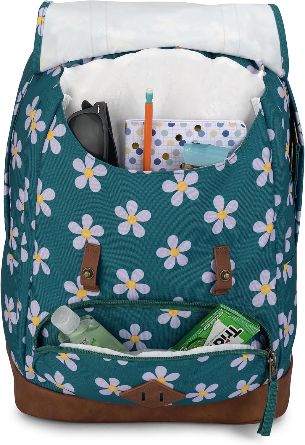 image:imageJanSport Cortlandt Laptop Backpack Russet Red 15 Laptop SleeveSynthetic Leather Shoulder Computer Bag with Large Compartment Padded Straps Rucksack for Men WomenPrecious Petals