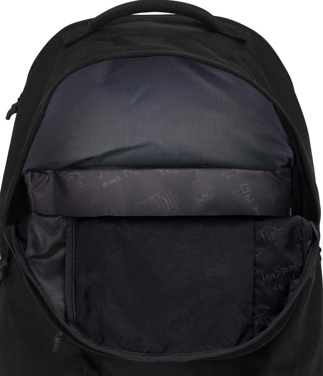 image:imageJanSport Station Pack Large Backpack with Padded Laptop Sleeve Dual Water Bottle Pockets and Loft Pocket BlackBlack