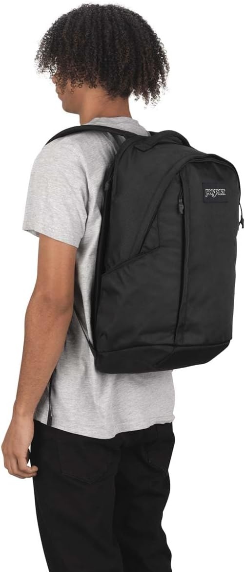 image:imageJanSport Station Pack Large Backpack with Padded Laptop Sleeve Dual Water Bottle Pockets and Loft Pocket BlackBlack
