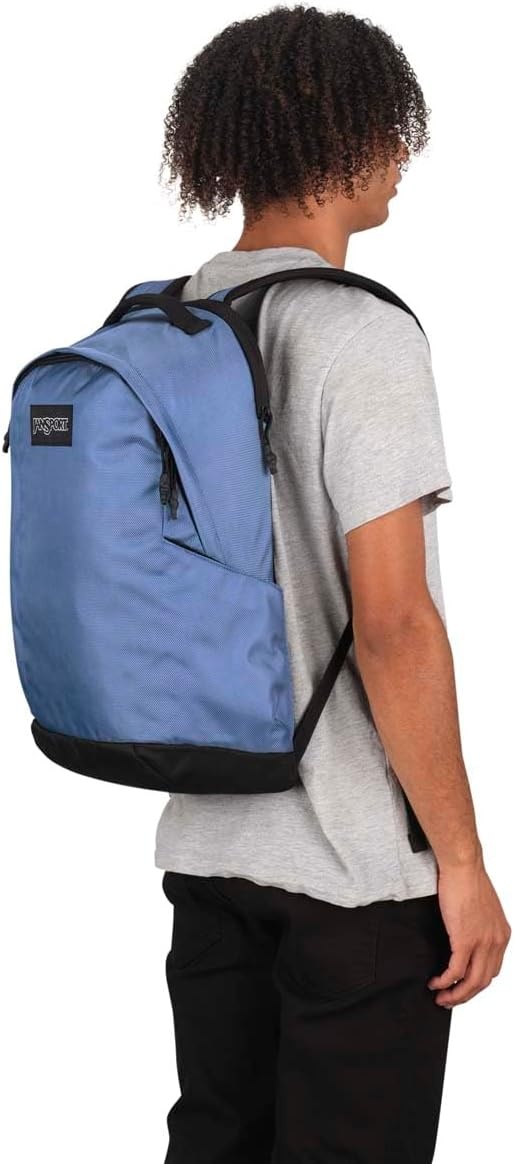 image:imageJanSport Station Pack Large Backpack with Padded Laptop Sleeve Dual Water Bottle Pockets and Loft Pocket BlackElemental Blue