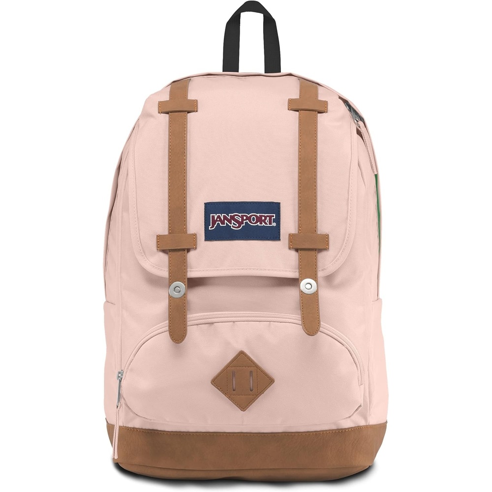 image:imageJanSport Cortlandt Laptop Backpack Russet Red 15 Laptop SleeveSynthetic Leather Shoulder Computer Bag with Large Compartment Padded Straps Rucksack for Men WomenMisty Rose