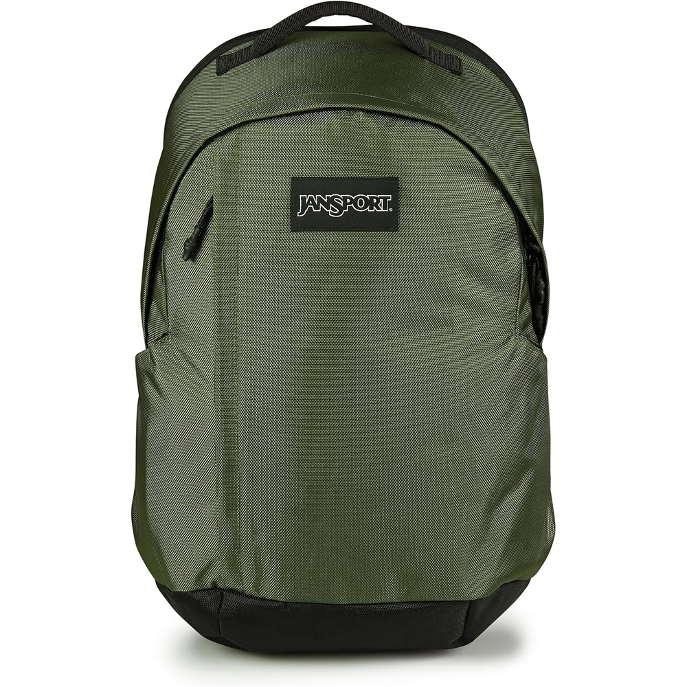 image:imageJanSport Station Pack Large Backpack with Padded Laptop Sleeve Dual Water Bottle Pockets and Loft Pocket BlackCargo Green