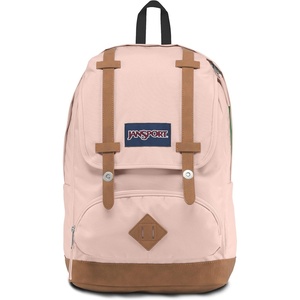 JanSport Cortlandt Laptop Backpack, Russet Red, 15” Laptop Sleeve-Synthetic Leather Shoulder Computer Bag with Large Compartment, Padded Straps- Rucksack for Men, Women(Misty Rose)
