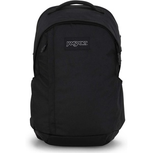 JanSport Station Pack – Large Backpack with Padded Laptop Sleeve, Dual Water Bottle Pockets, and Loft Pocket, Black(Black)