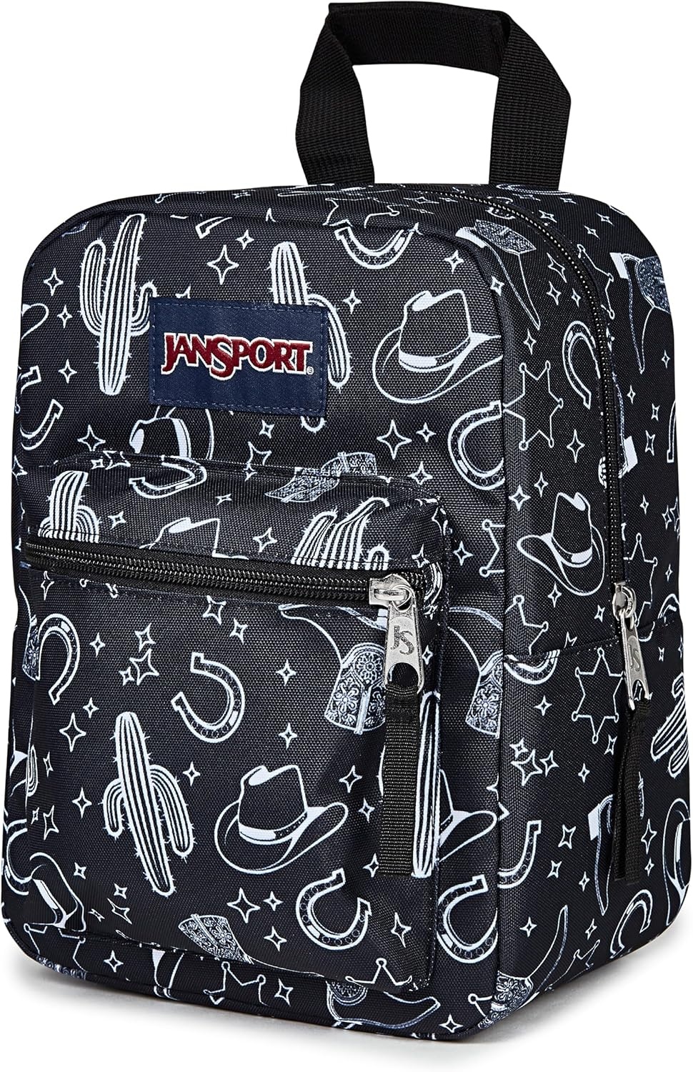 image:imageJanSport Big Break Insulated Lunch Bag Small SoftSided Cooler Ideal for Class Work or Meal Prep Bad BowsWild West Escape BlackBlackWhite