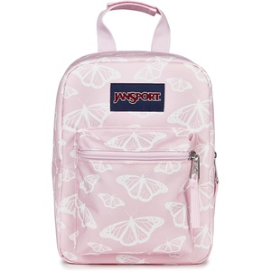 JanSport Big Break Insulated Lunch Bag – Small Soft-Sided Cooler Ideal for Class, Work, or Meal Prep, Bad Bows(Flutter By Pink Ice/White/Pink Ice)