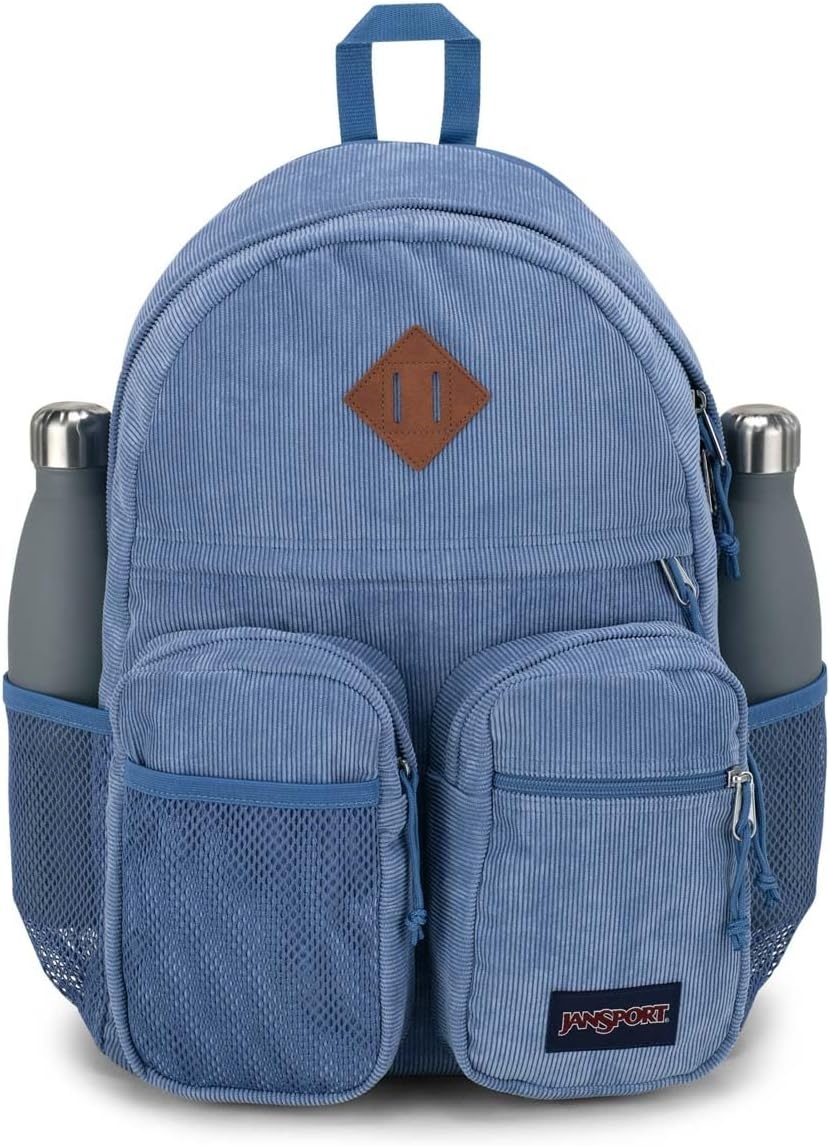 image:imageJanSport Granby Remix Backpack Work Travel or Laptop Bookbag Travertine CorduroyElemental Blue Corduroy