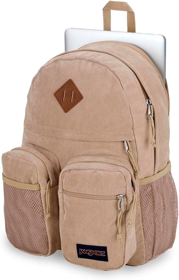 image:imageJanSport Granby Remix Backpack Work Travel or Laptop Bookbag Travertine CorduroyTravertine Corduroy
