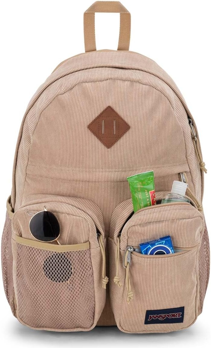 image:imageJanSport Granby Remix Backpack Work Travel or Laptop Bookbag Travertine CorduroyTravertine Corduroy