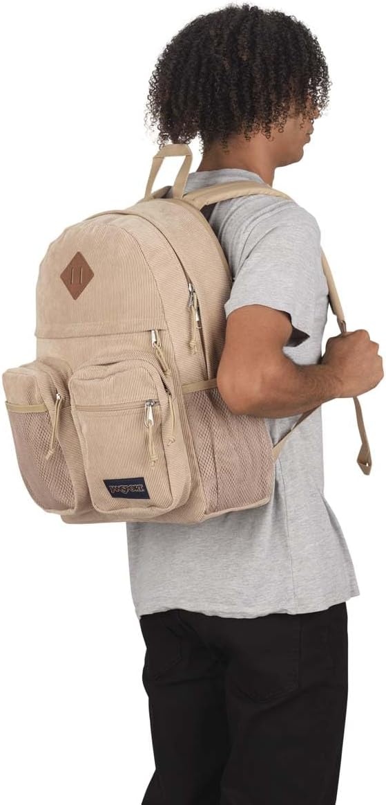 image:imageJanSport Granby Remix Backpack Work Travel or Laptop Bookbag Travertine CorduroyTravertine Corduroy
