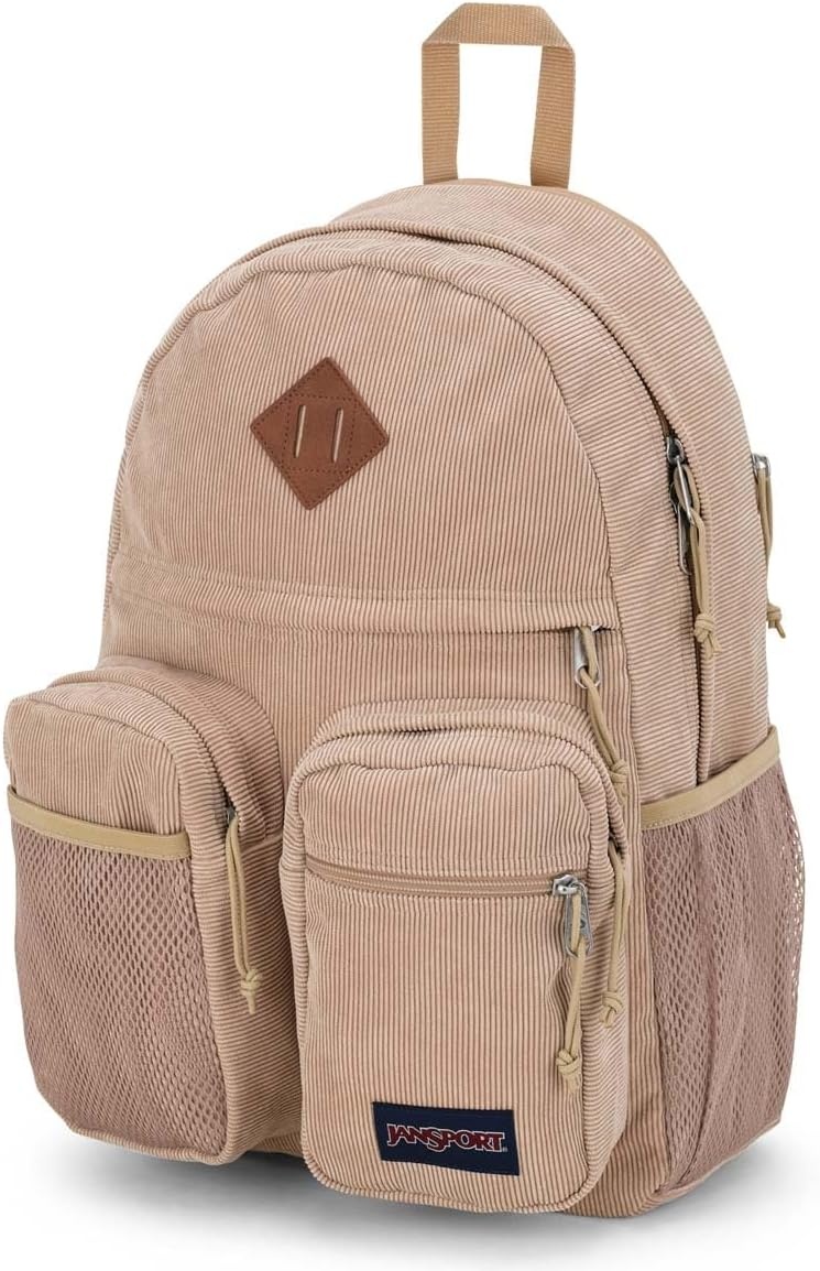 image:imageJanSport Granby Remix Backpack Work Travel or Laptop Bookbag Travertine CorduroyTravertine Corduroy