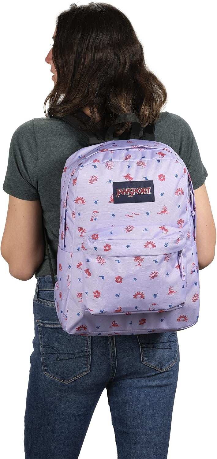 image:imageJanSport SuperBreak One Backpack Durable Lightweight Bag with 1 Main Compartment Front Utility Pocket with Builtin Organizer Premium Backpack Cyberspace GalaxyLagoon Luau